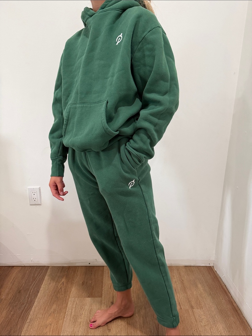Peloton Green Matching Hoodie & Jogger Set size small